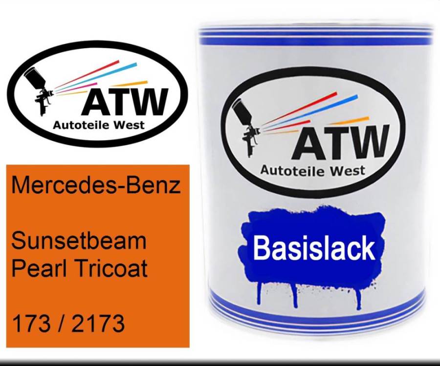 Mercedes-Benz, Sunsetbeam Pearl Tricoat, 173 / 2173: 1L Lackdose, von ATW Autoteile West.